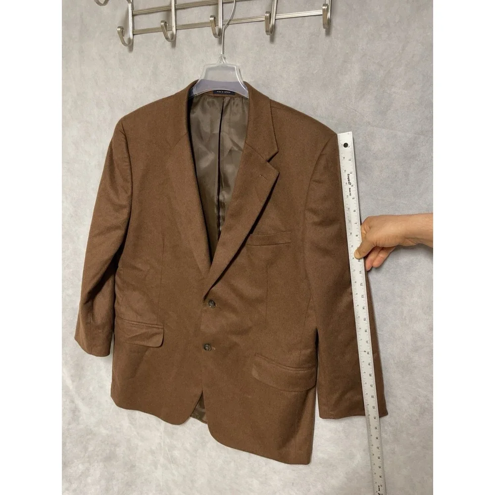 Club Room Blazer Men's 44R Brown Cashmere 2B Winter Flannel Academia Coat Luxury